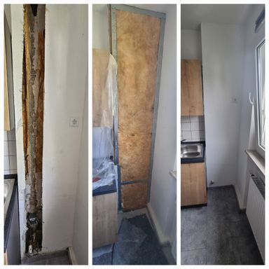 Wand vorher/nachher